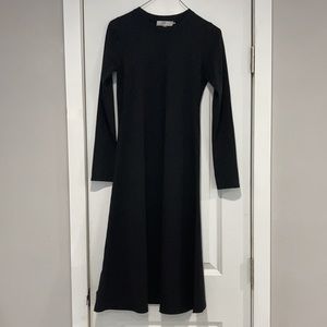 Black MIDI long sleeve dress, great condition